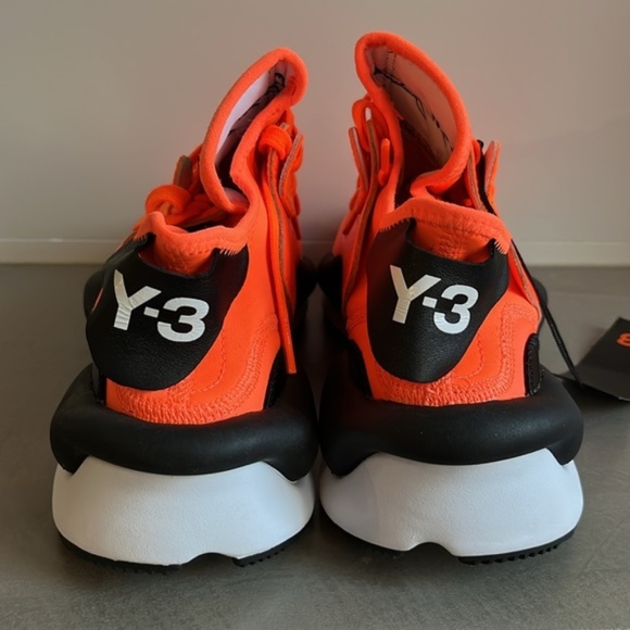 Y-3 Kaiwa Solar Orange Black Sneakers - Picture 4 of 12